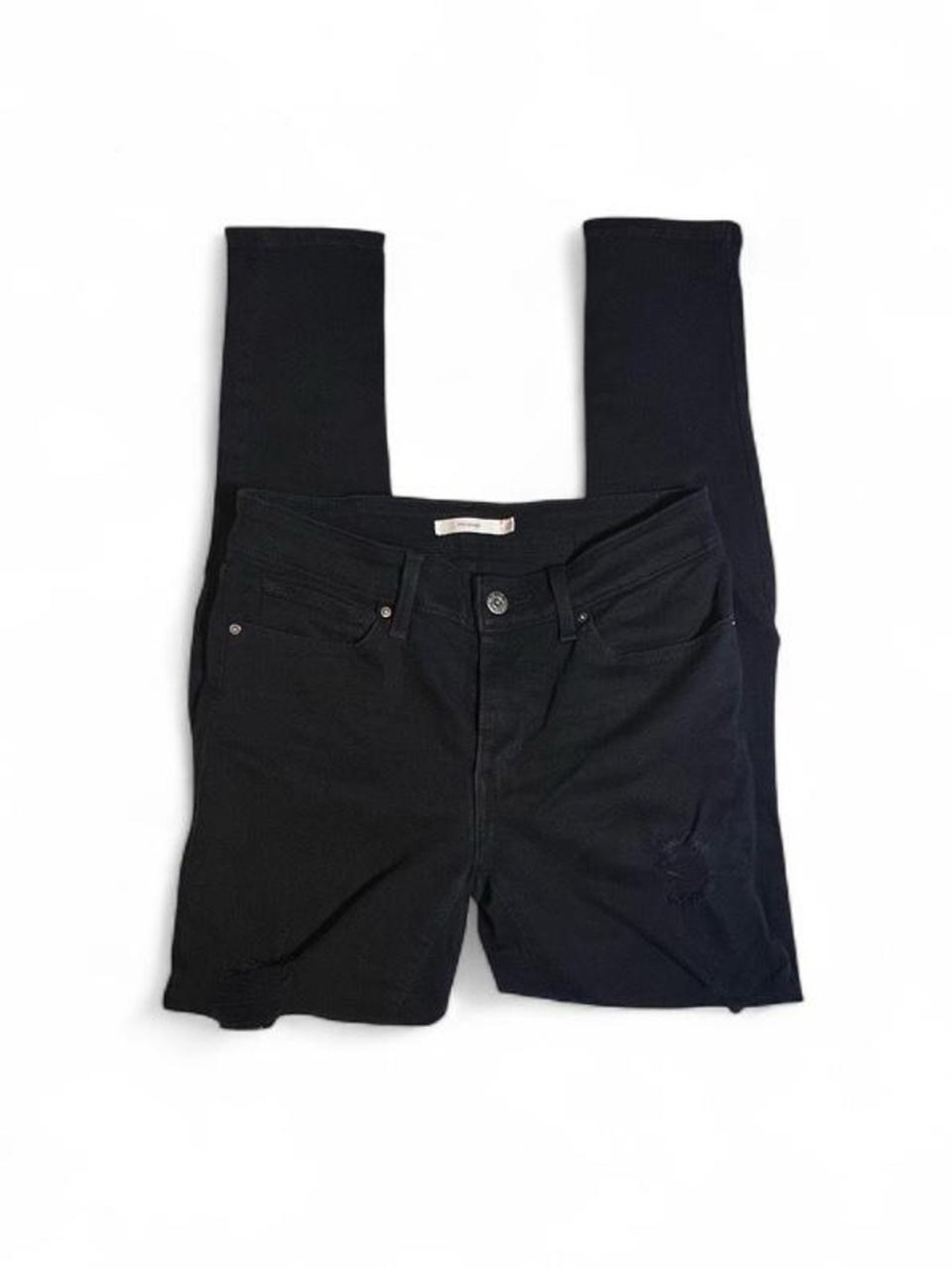 Levi’s 711 Skinny Ripped Jeans Black Size 27